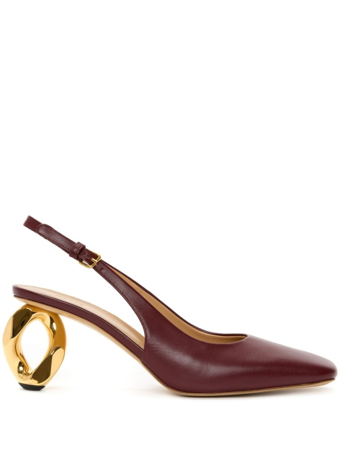 

Туфли-лодочки JW Anderson 75 мм с цепочкой на каблуке, красный
