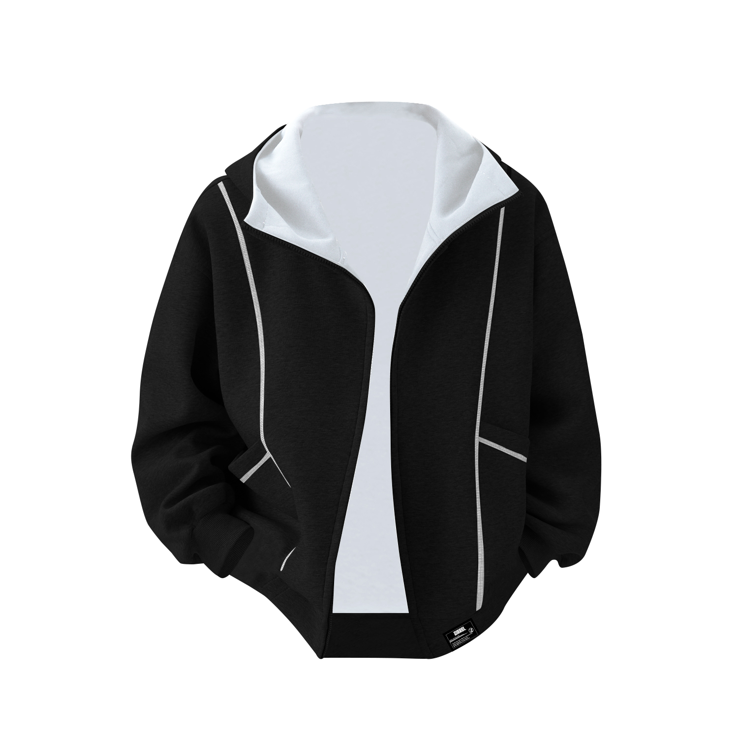 

Толстовка Unisex Hooded Moderate Cardigan ZIAREL, черный