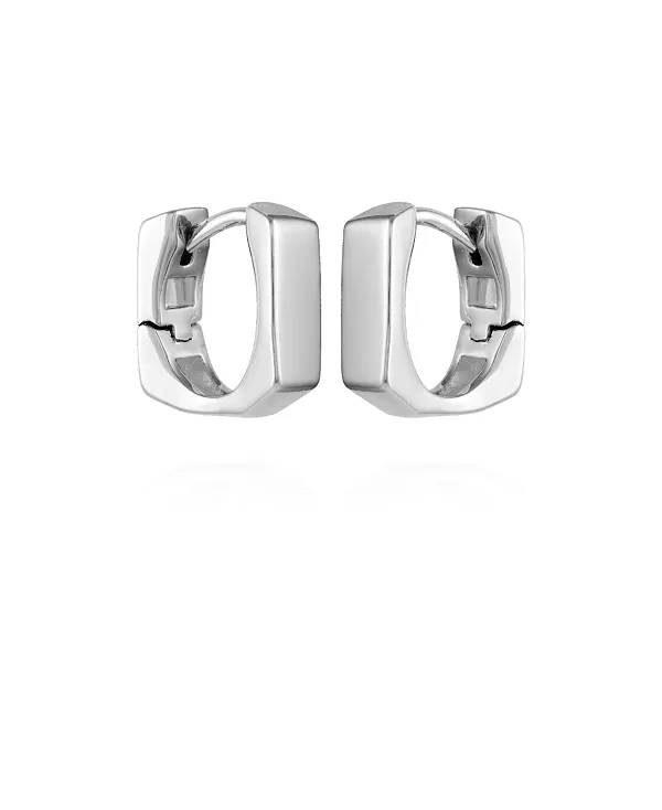 

Серьги-Кольца квадратной формы серебристого тона Vince Camuto, silver-tone