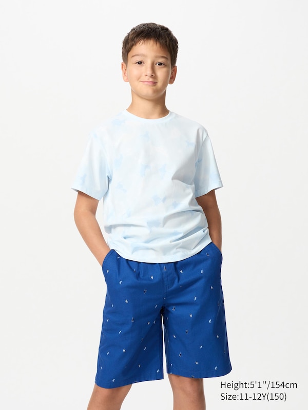 

Легкие шорты (с принтом) Uniqlo, синий