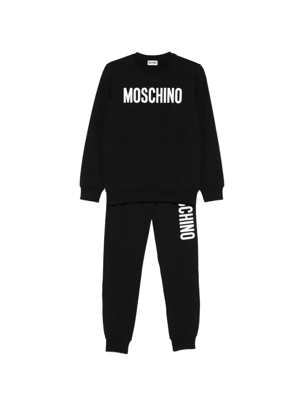 Спортивный костюм с принтом логотипа Moschino Kids, черный