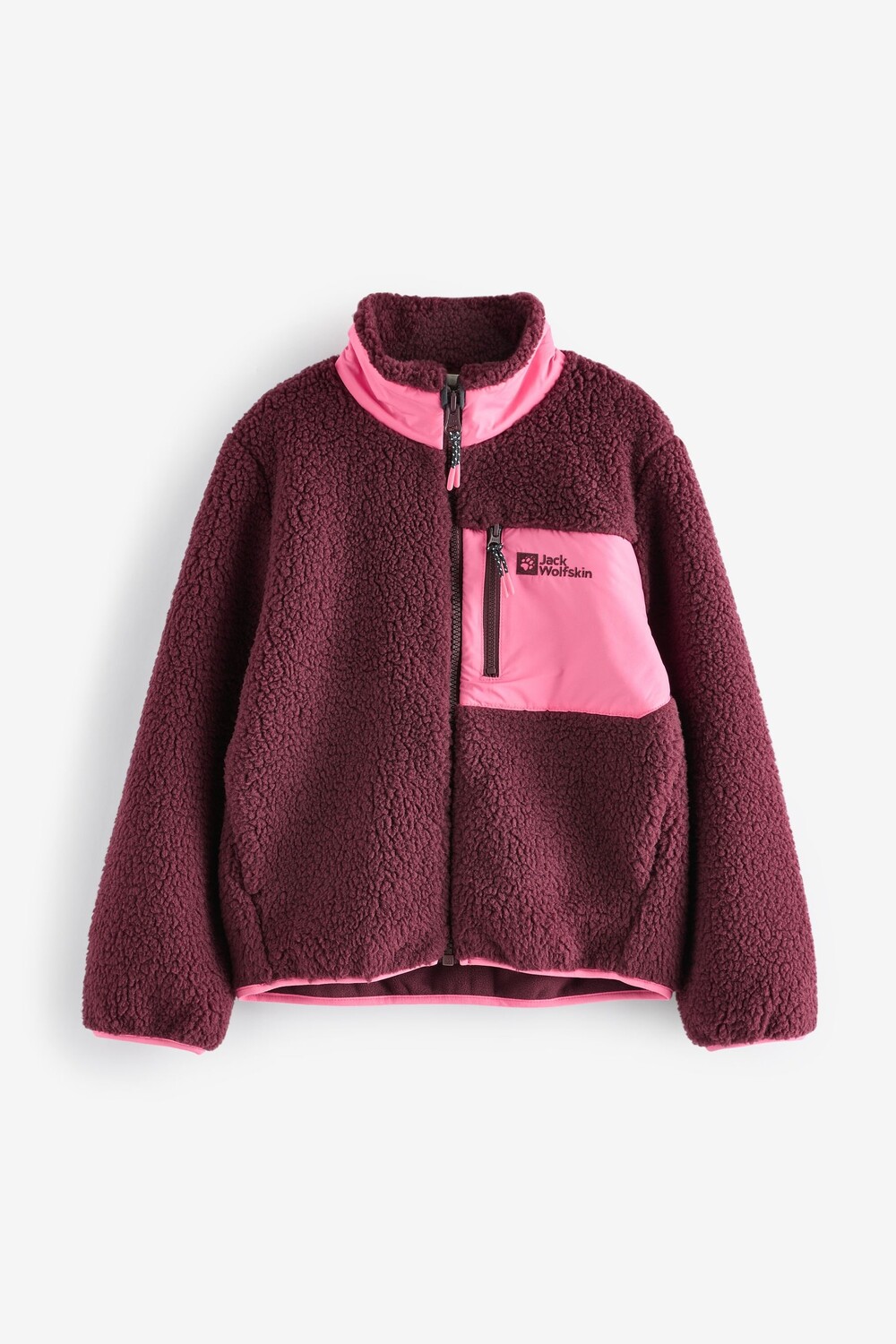 

Флис с контрастным карманом ice curl Jack Wolfskin, розовый