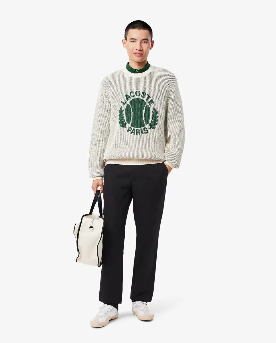 

Мужские брюки-чиносы прямого кроя из хлопка Lacoste, черный