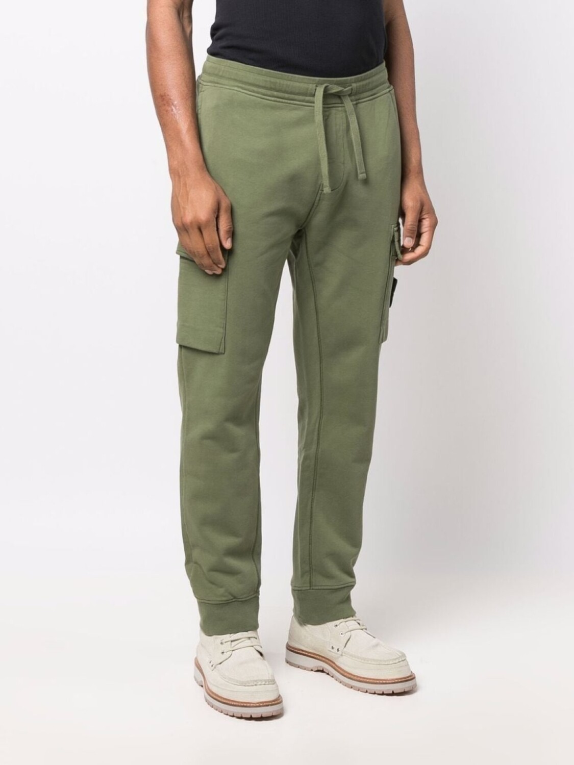 Stone Island спортивные брюки с нашивкой Compass, зеленый — фото 3