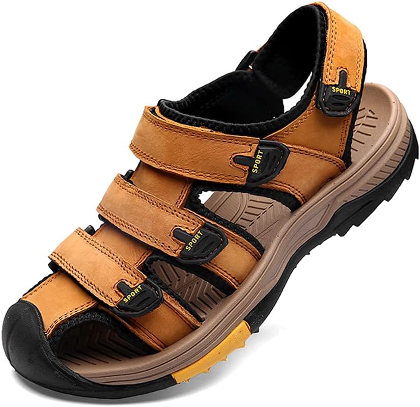 

Мужские спортивные походные сандалии Veslexth, летние спортивные сандалии-фишеры, регулируемые амфибийные повседневные пляжные сандалии, желтый