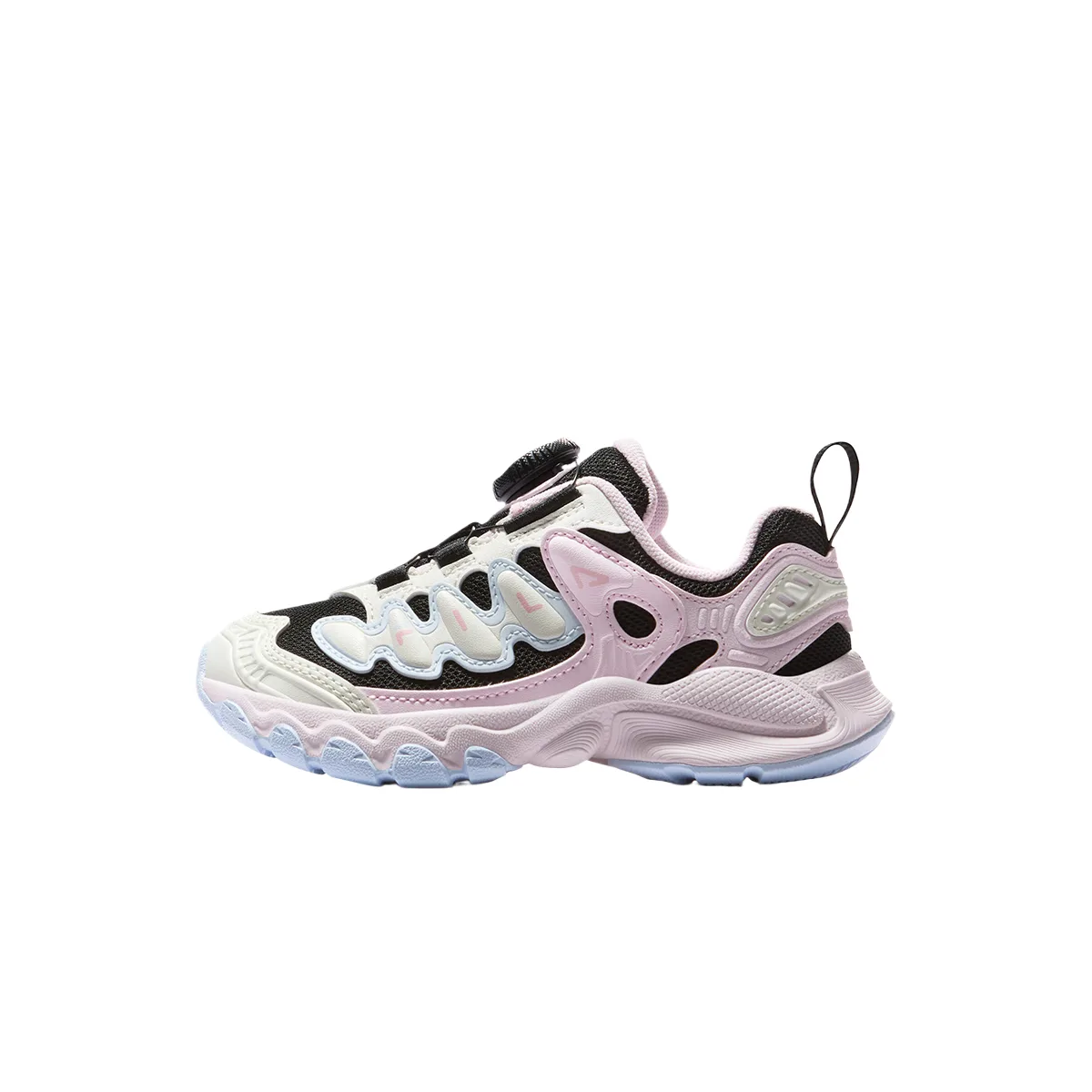 TRUFFLE Кроссовки для бега Mid top из искусственной кожи и текстиля с противоскользящей подошвой для детей FILA, черный/bloom розовый