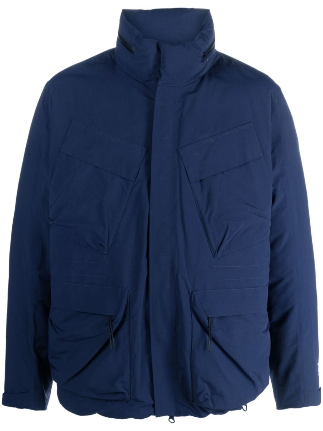 

C.P. Company logo-print cargo-pocket jacket, синий