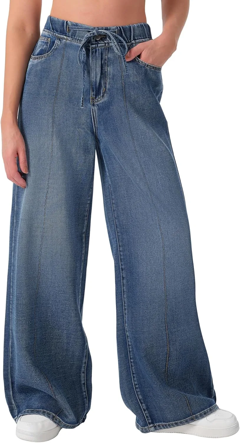 

Roswear женские джинсы без стретча, свободные на резинке