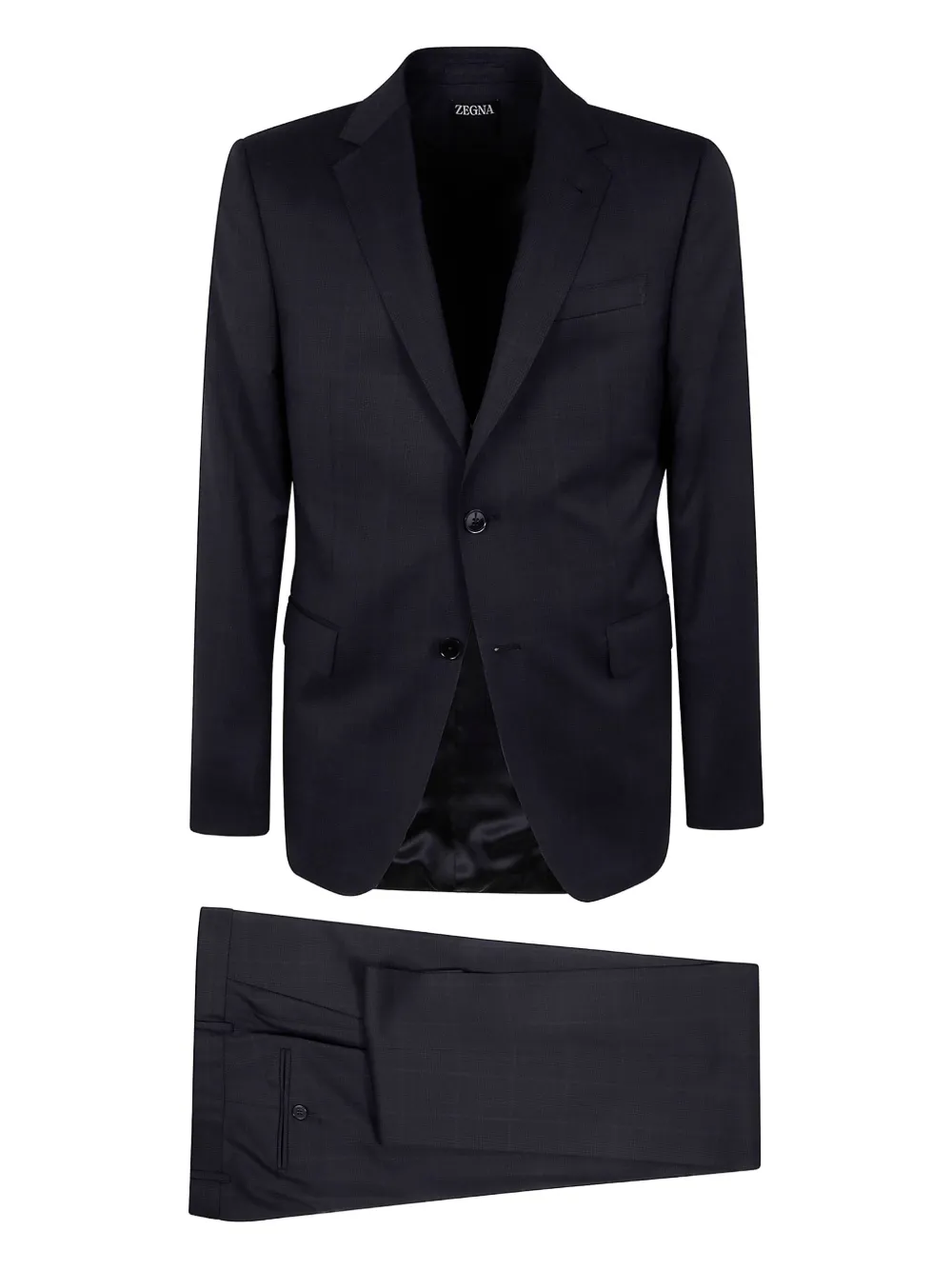 

Клетчатый костюм Zegna, черный