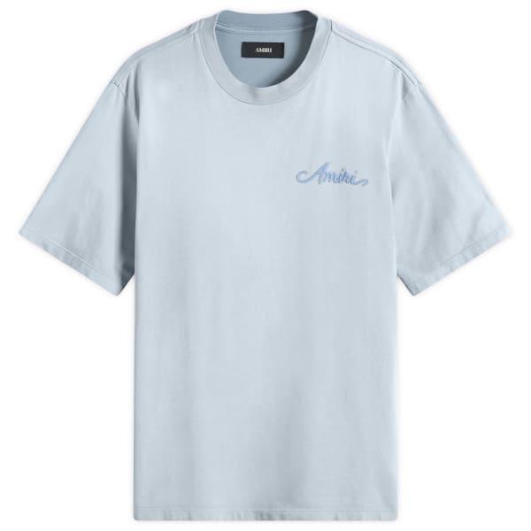

Футболка с нашивкой-банданой Bleach Amiri, цвет ashley blue