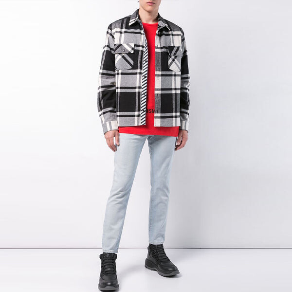 Футболка ss21 logo black arrow graffiti printing long sleeves red Off-White, красный — фото 2