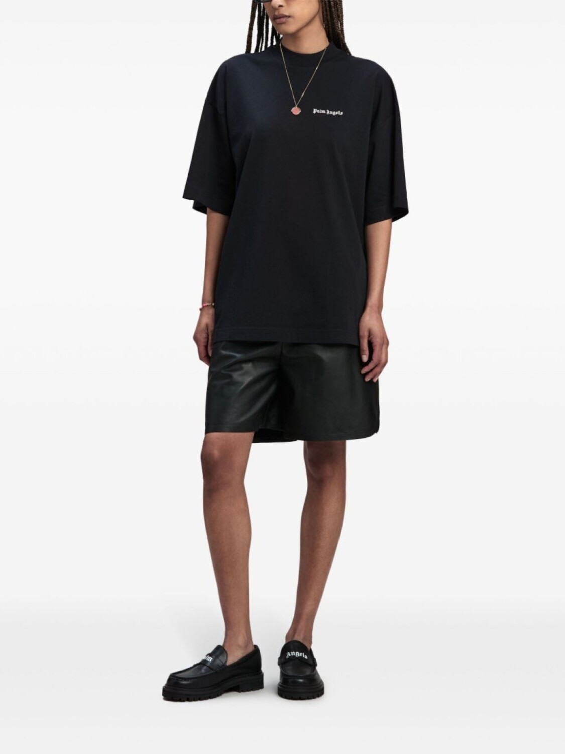 Palm Angels комплект из трех футболок с вышитым логотипом, нейтральный цвет — фото 3
