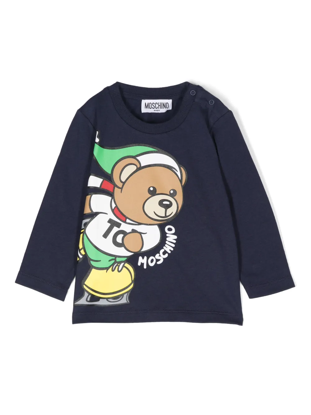 

Футболка с принтом Teddy Bear Moschino Kids, синий