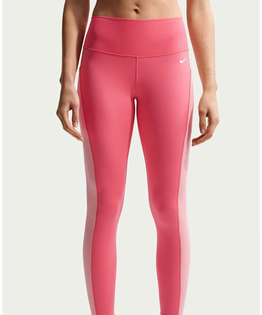 Женские леггинсы с высокой талией Nike, sea coral/bleached coral/белый