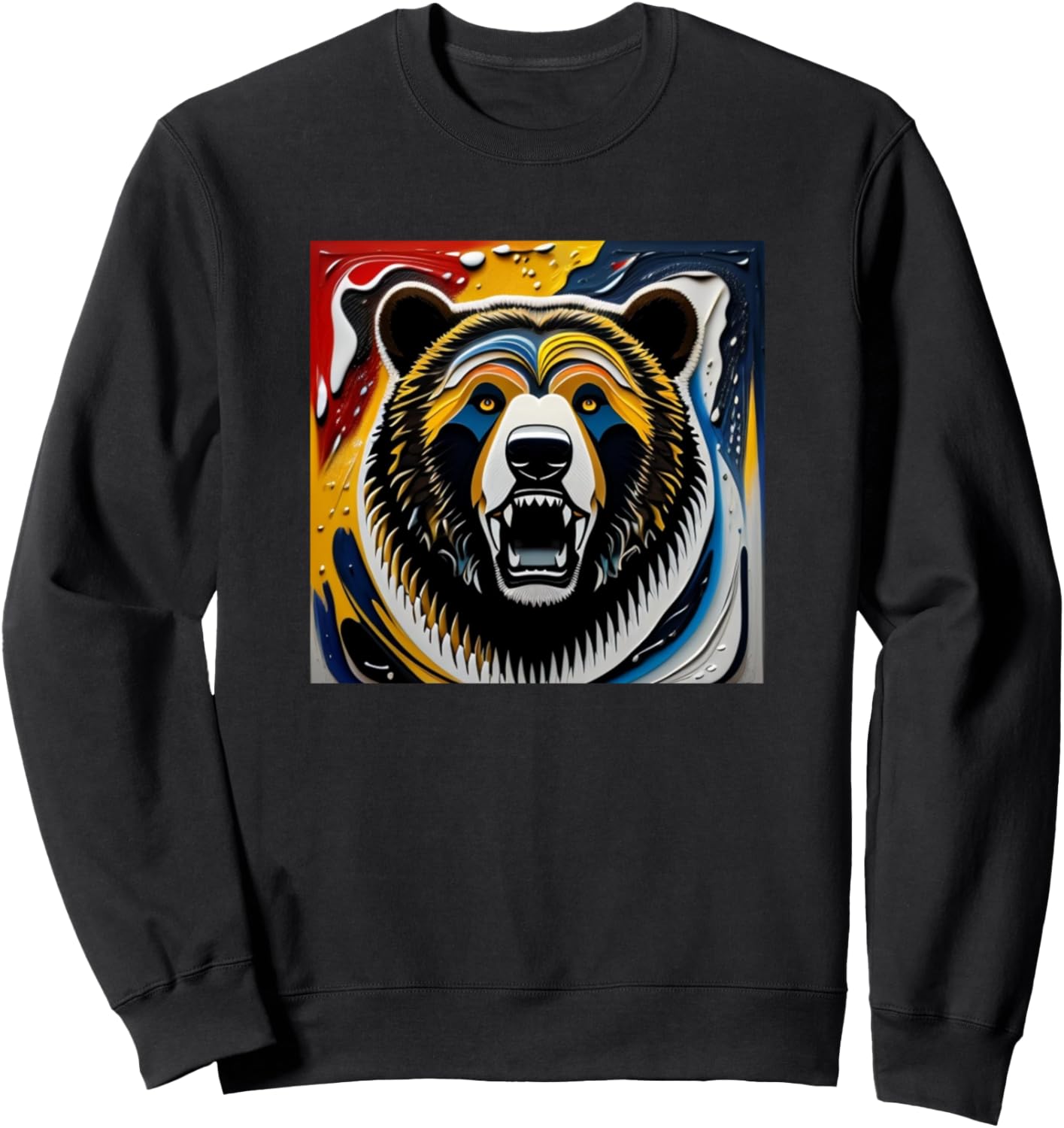 

Яркая толстовка с изображением медведя гризли, хищного животного Grizzly - Bear Men Boys Kids Women Girls Gift, черный