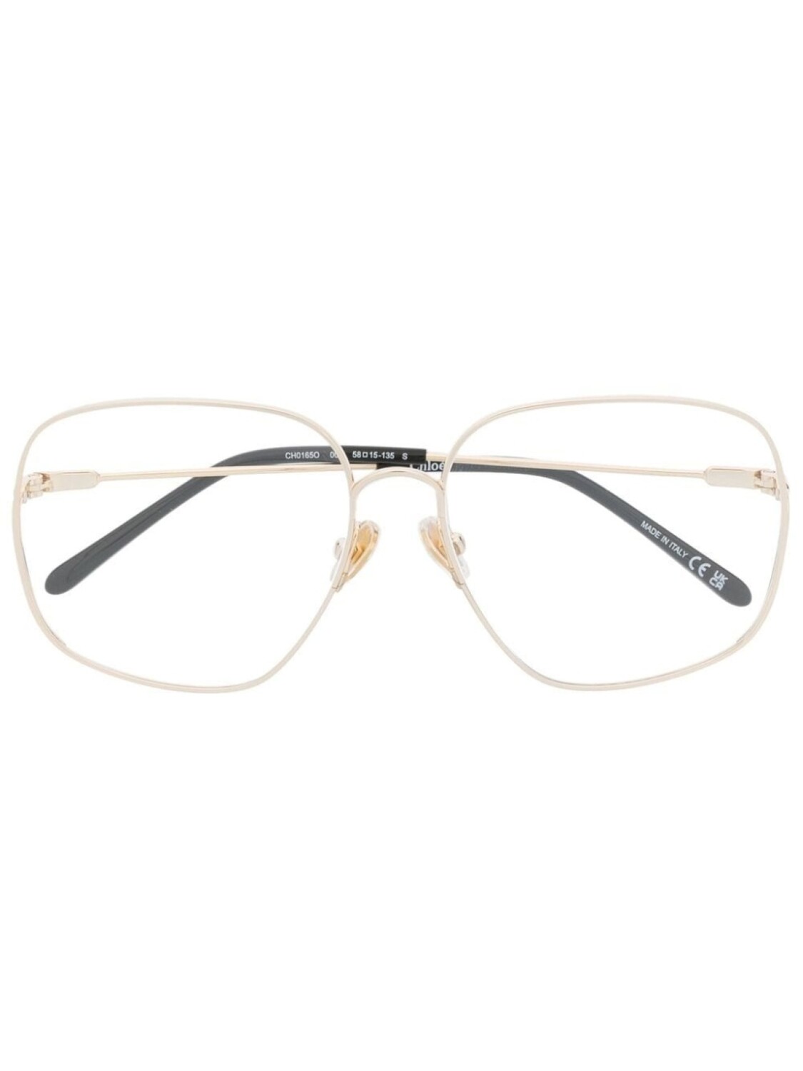 

Chloé Eyewear очки в квадратной оправе, золотистый