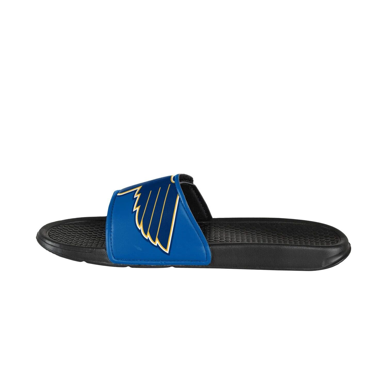 Молодежные шлепанцы Legacy с цветными блоками и большим логотипом FOCO St. Louis Blues Unbranded — фото 2