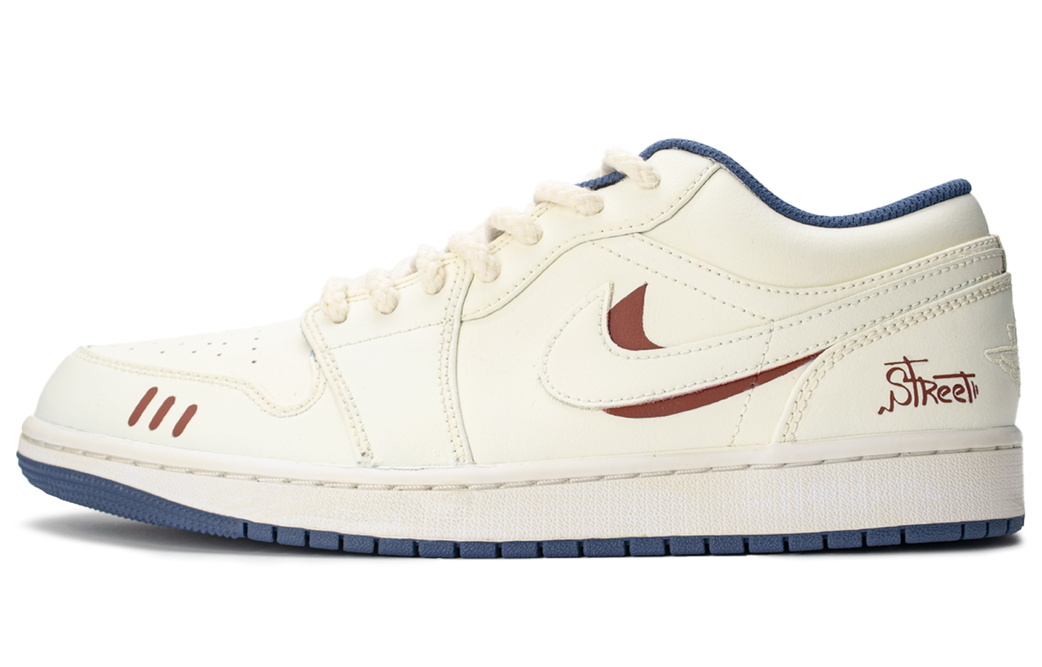 

Кроссовки баскетбольные Air 1 Low противоударные противоскользящие мужские молочно-белые коричневые Jordan Ecru