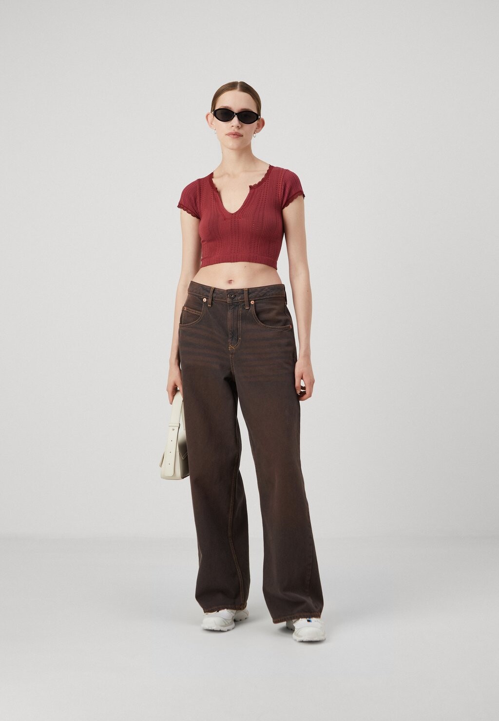 

Топ POINTELLE GOING FOR GOLD BDG Urban Outfitters, Бордо