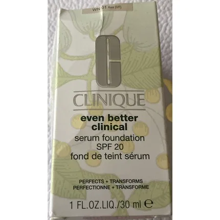 Тональная основа с сывороткой SPF20 Clinique Even Better Clinical, WN 01 Flax, 30 мл