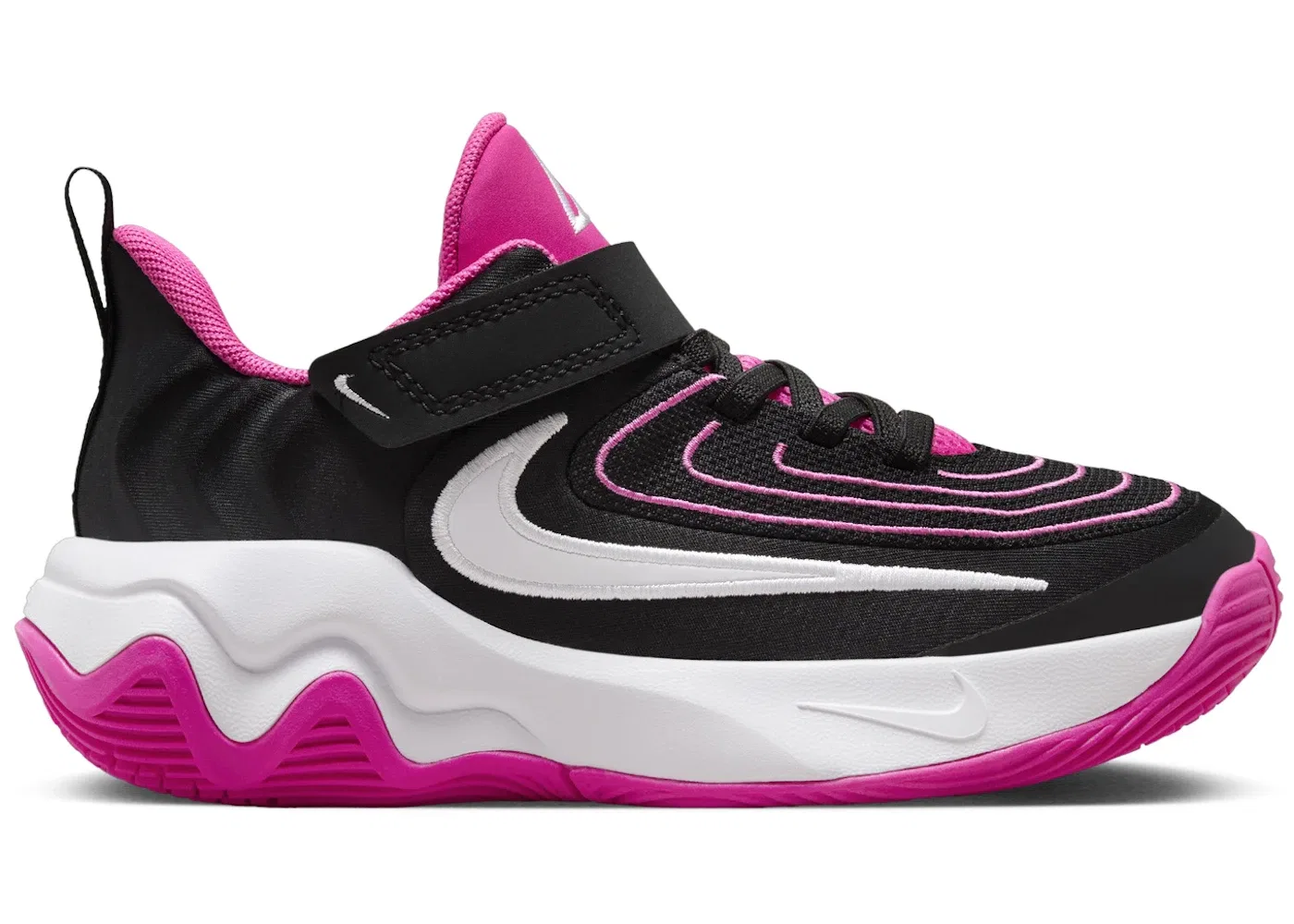 Детские кроссовки для мальчиков с сетчатым верхом Nike Giannis Immortality 4, Black Laser Fuchsia White