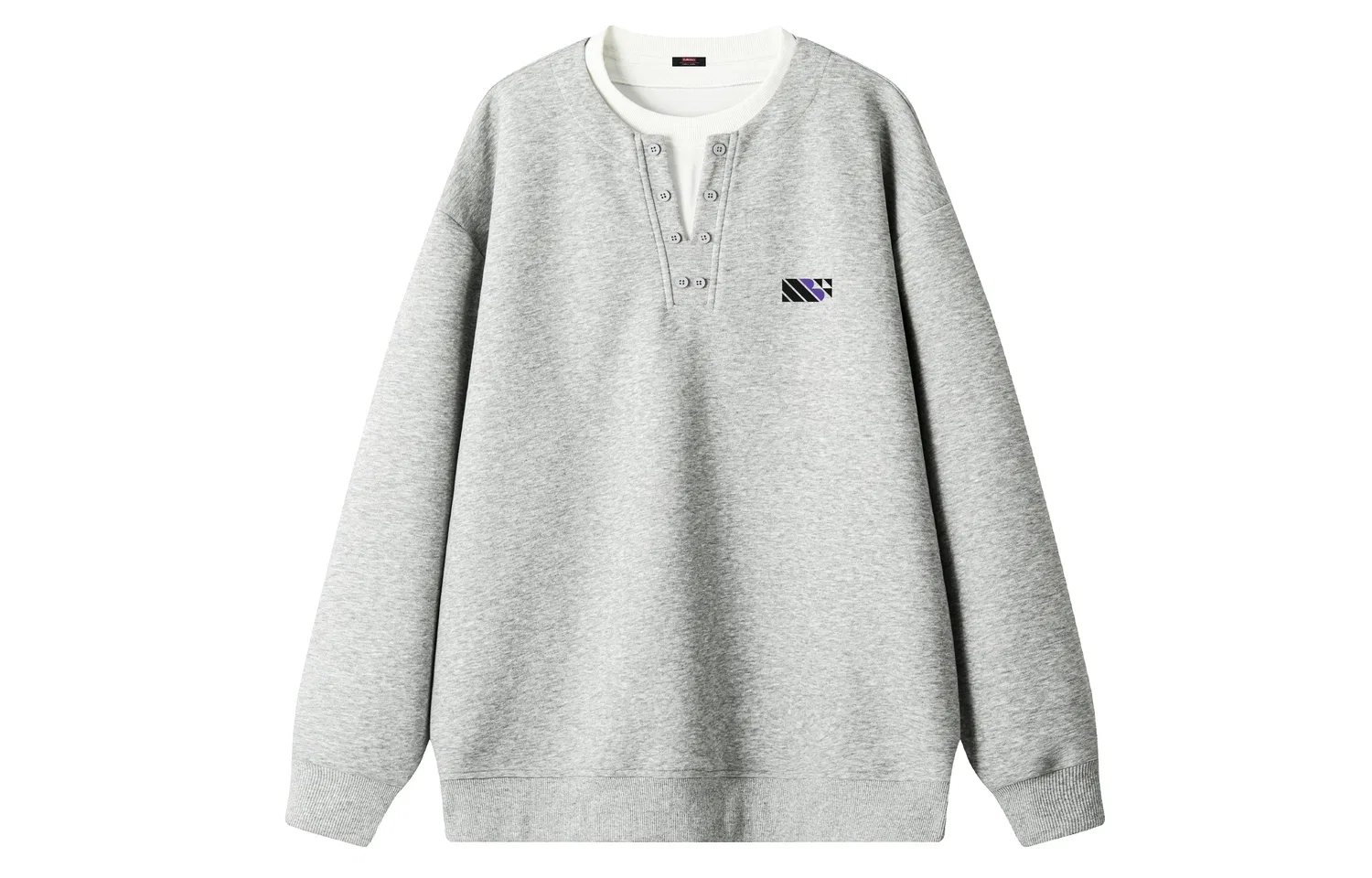 Детский свитшот с thickened mock two piece BALENO, Light Gray
