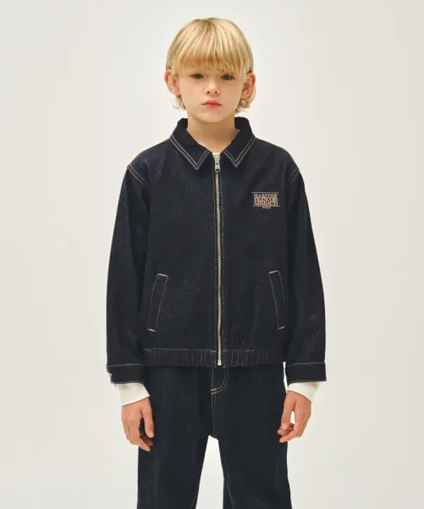 Джинсовая куртка Kids Classic Logo Zip-Up, dark blue, Marithé Kids