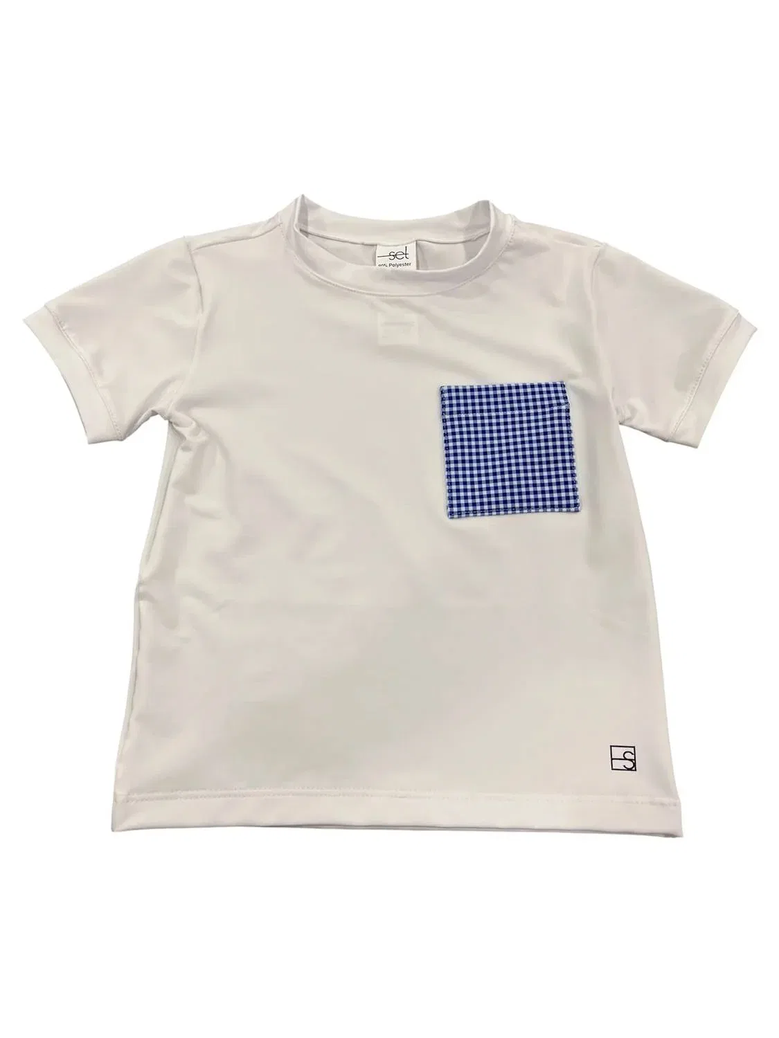 Детская рубашка для мальчиков с коротким рукавом и принтом Charlie Set Athletics, Royal Blue Gingham