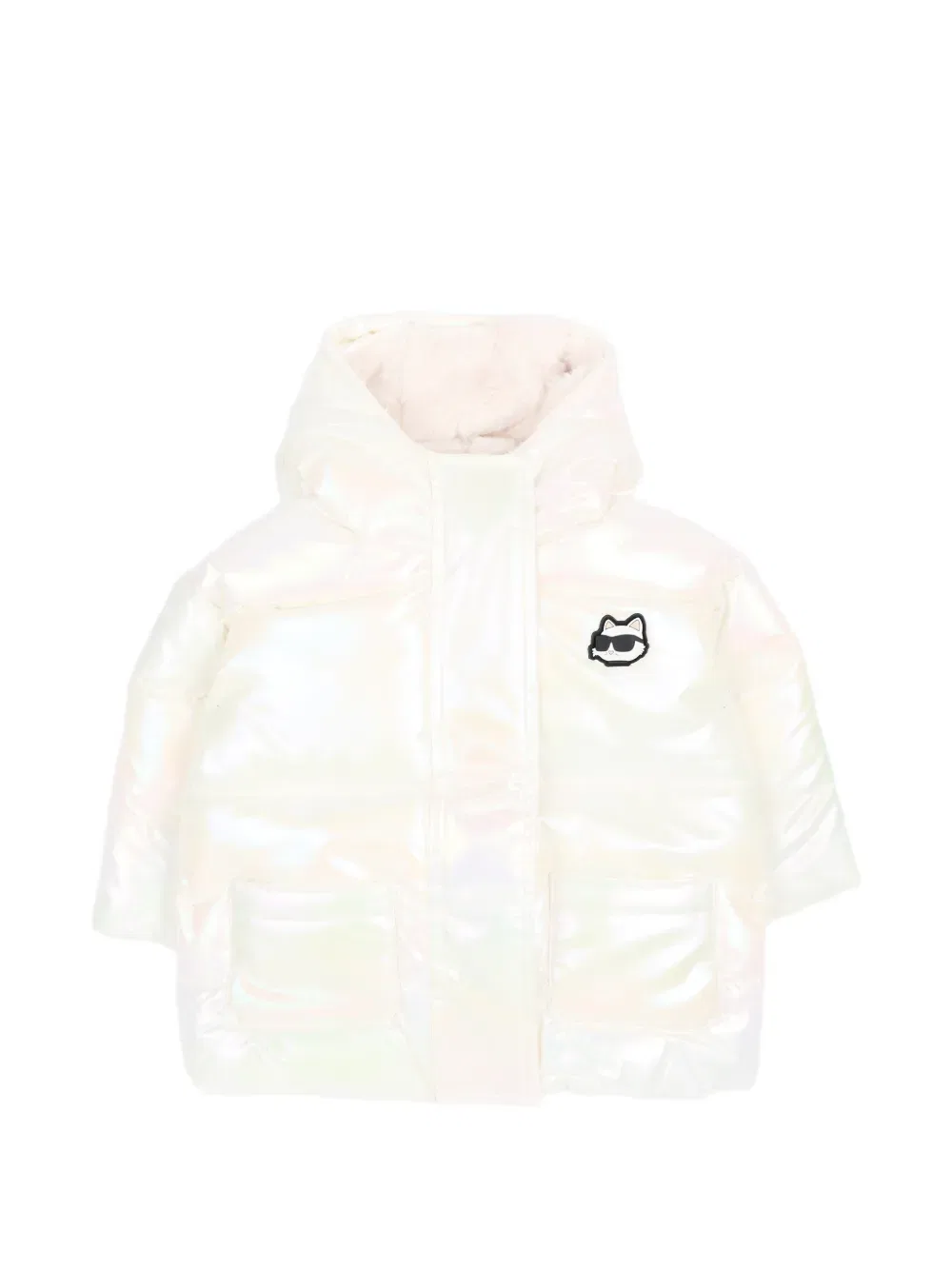 Куртка утепленная Iridescent Karl Lagerfeld Kids, белый