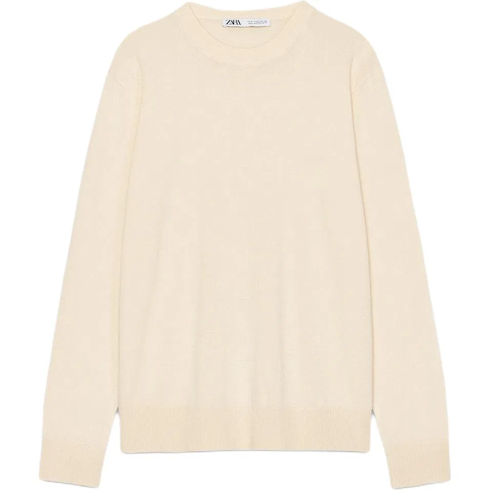 Женский свитер хлопковый Raw White ZARA, Raw White