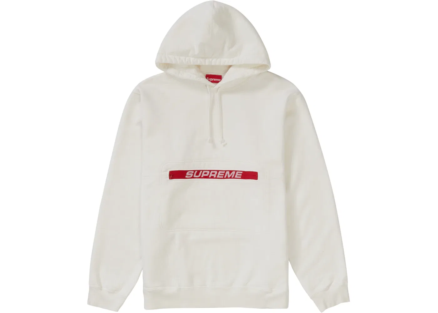 Мужской худи с застежкой-молнией Supreme Hooded Sweatshirt, White