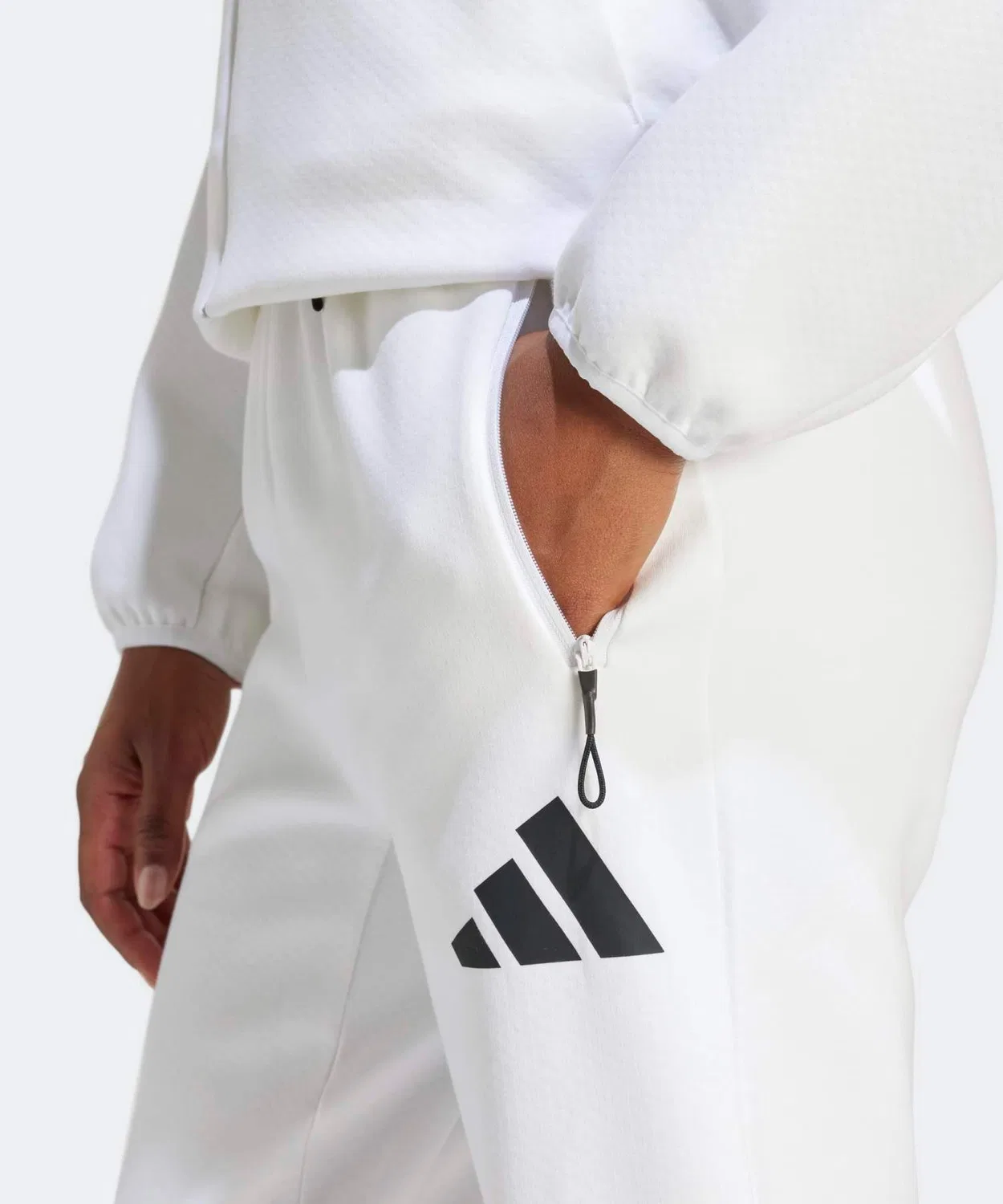 Женские спортивные брюки с принтом Z.N.E. Adidas, Белый — фото 3