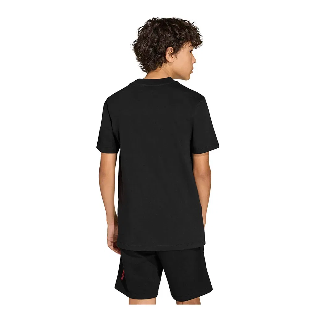 Футболка с коротким рукавом Adidas Slogan Single Jersey, черный — фото 2