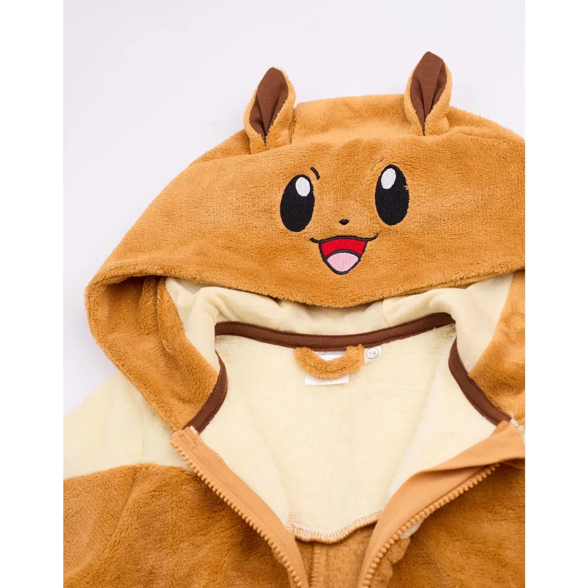 Детский комбинезон-пижама с капюшоном Eevee Pokemon, Brown — фото 3