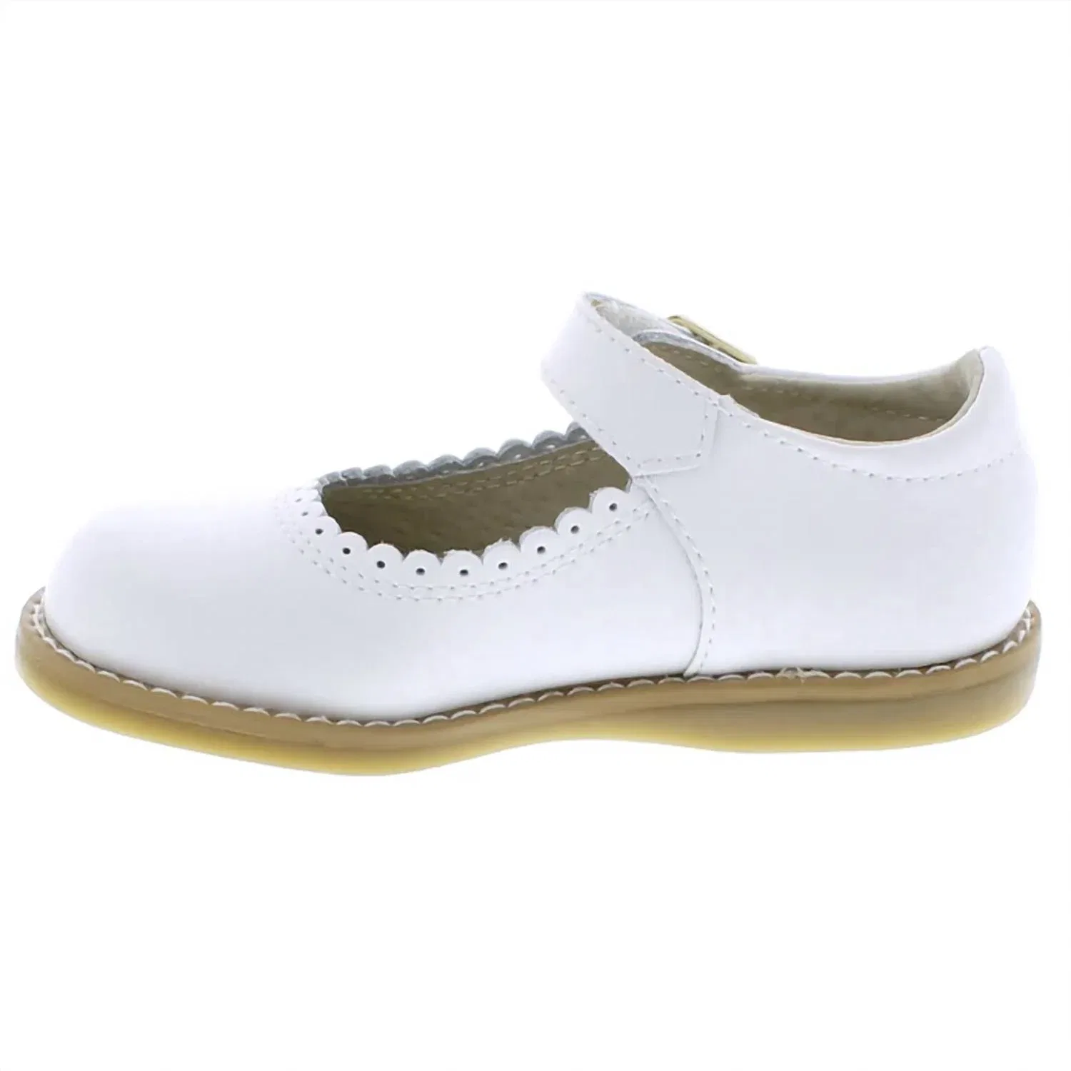 Детские туфли Мэри Джейн с ремешком Allie Footmates, White — фото 3