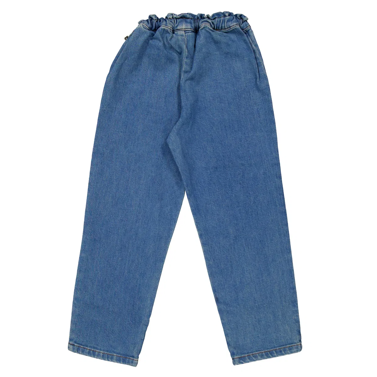 Джинсы прямого кроя с вышивкой в виде сердца Kids Heart Embroidered Denim Jeans Bonton, Blue — фото 2