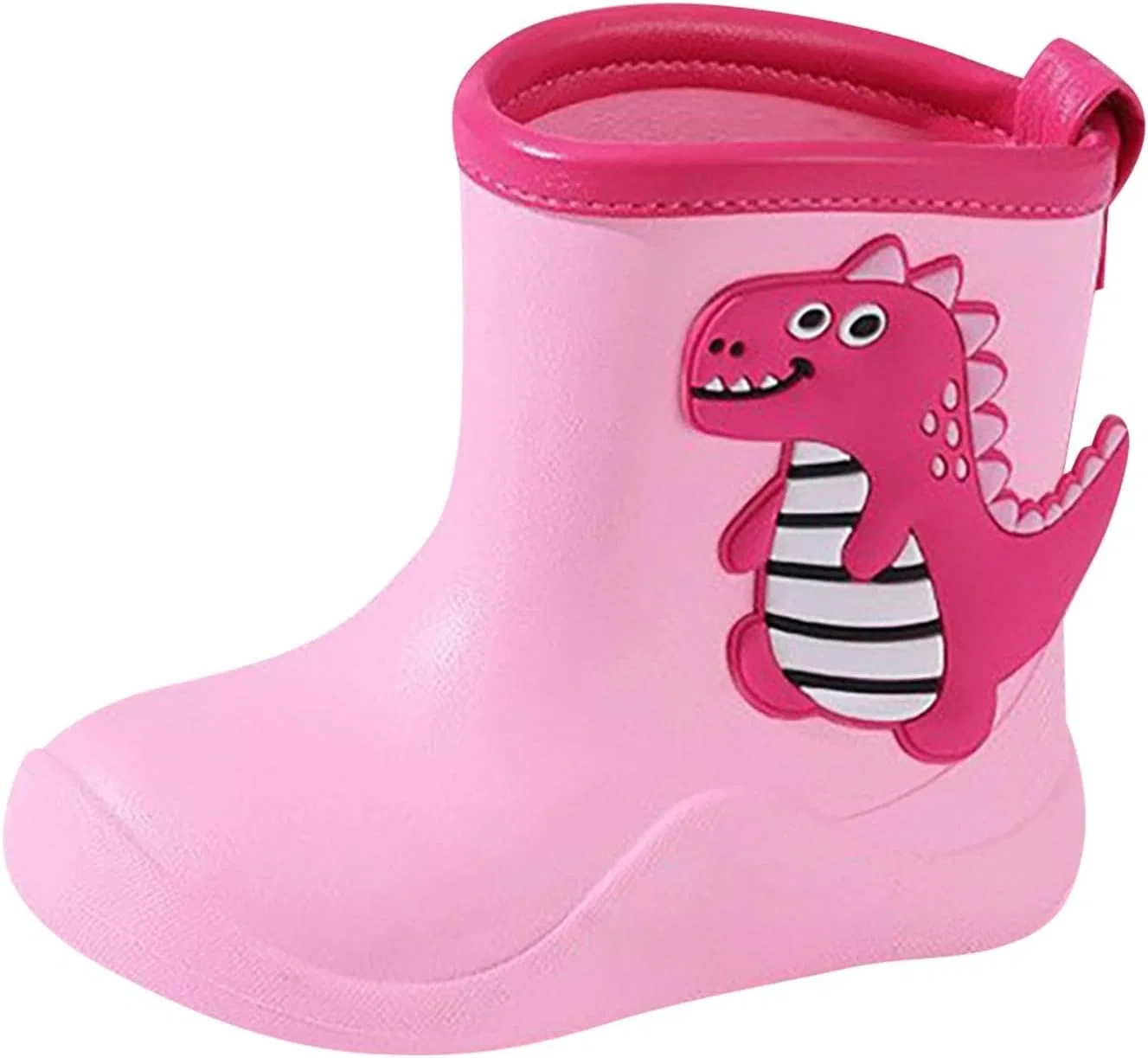 Детские сапоги дождевые с динозаврами для мальчиков, Pink