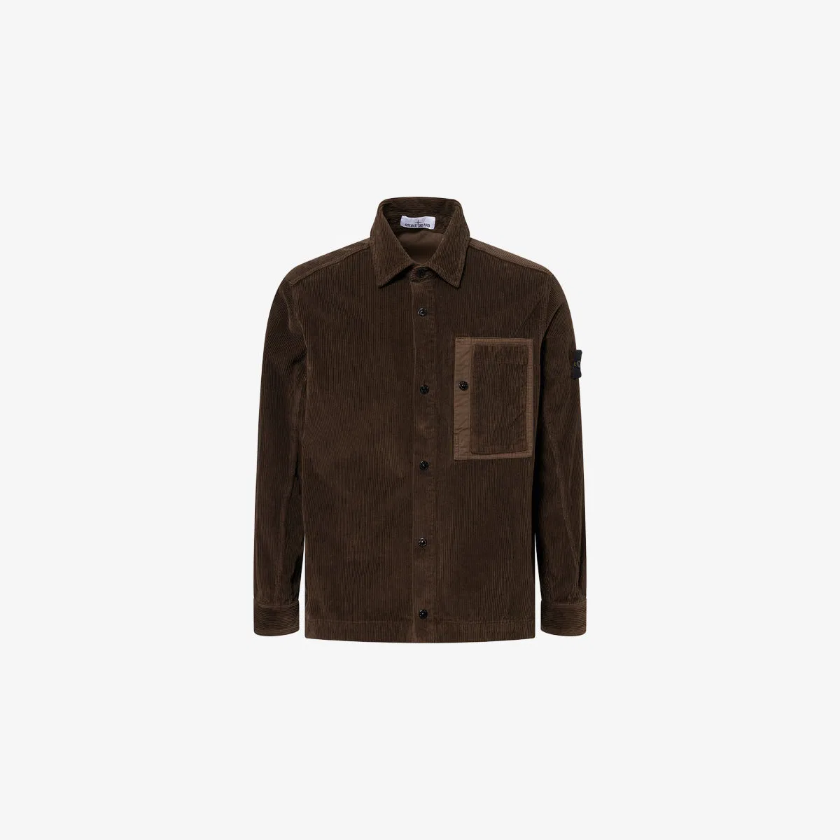 Рубашка-куртка из вельвета, хлопковая 800-го сорта Stone Island, угольно-серый