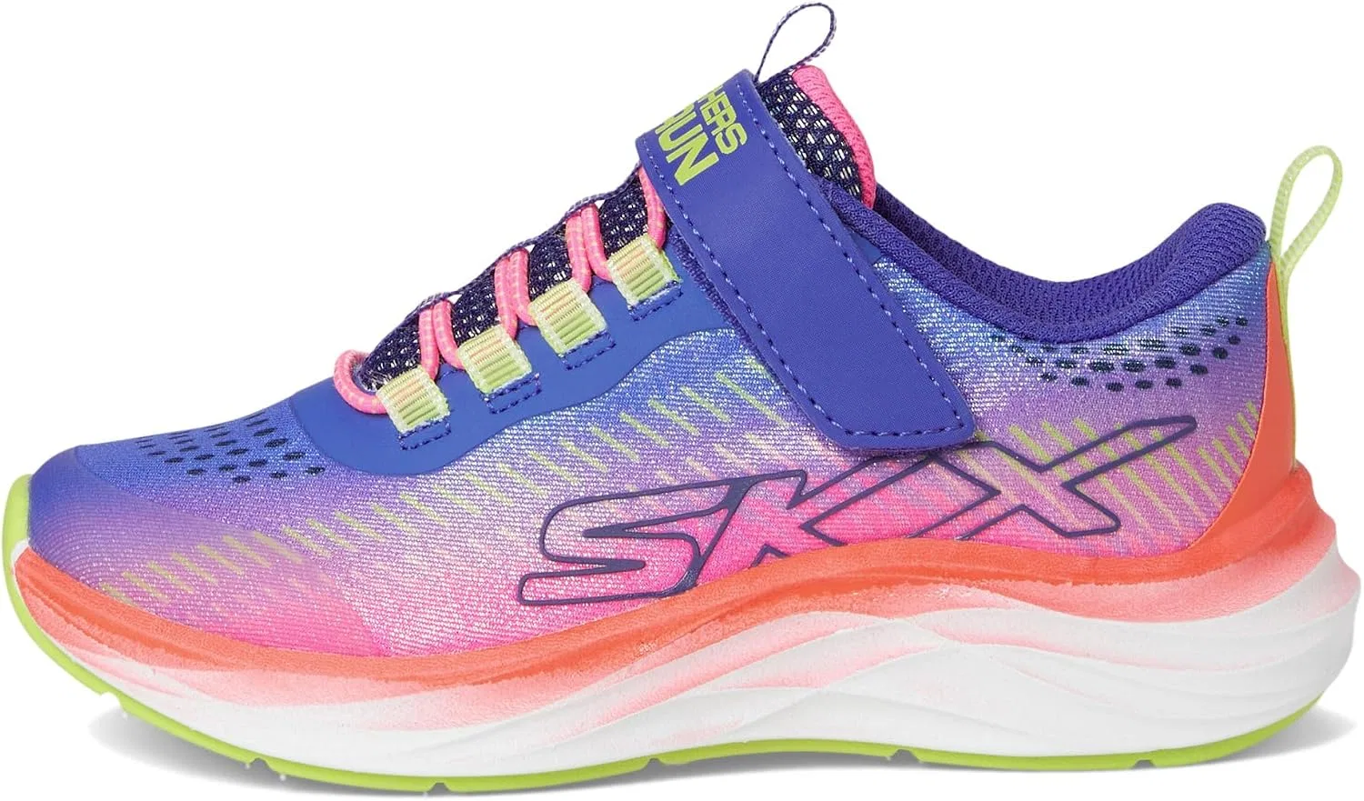 Детские кроссовки для девочек с блестками Go-Run Accelerate-Glitter Soul Skechers, Navy/Multi — фото 4