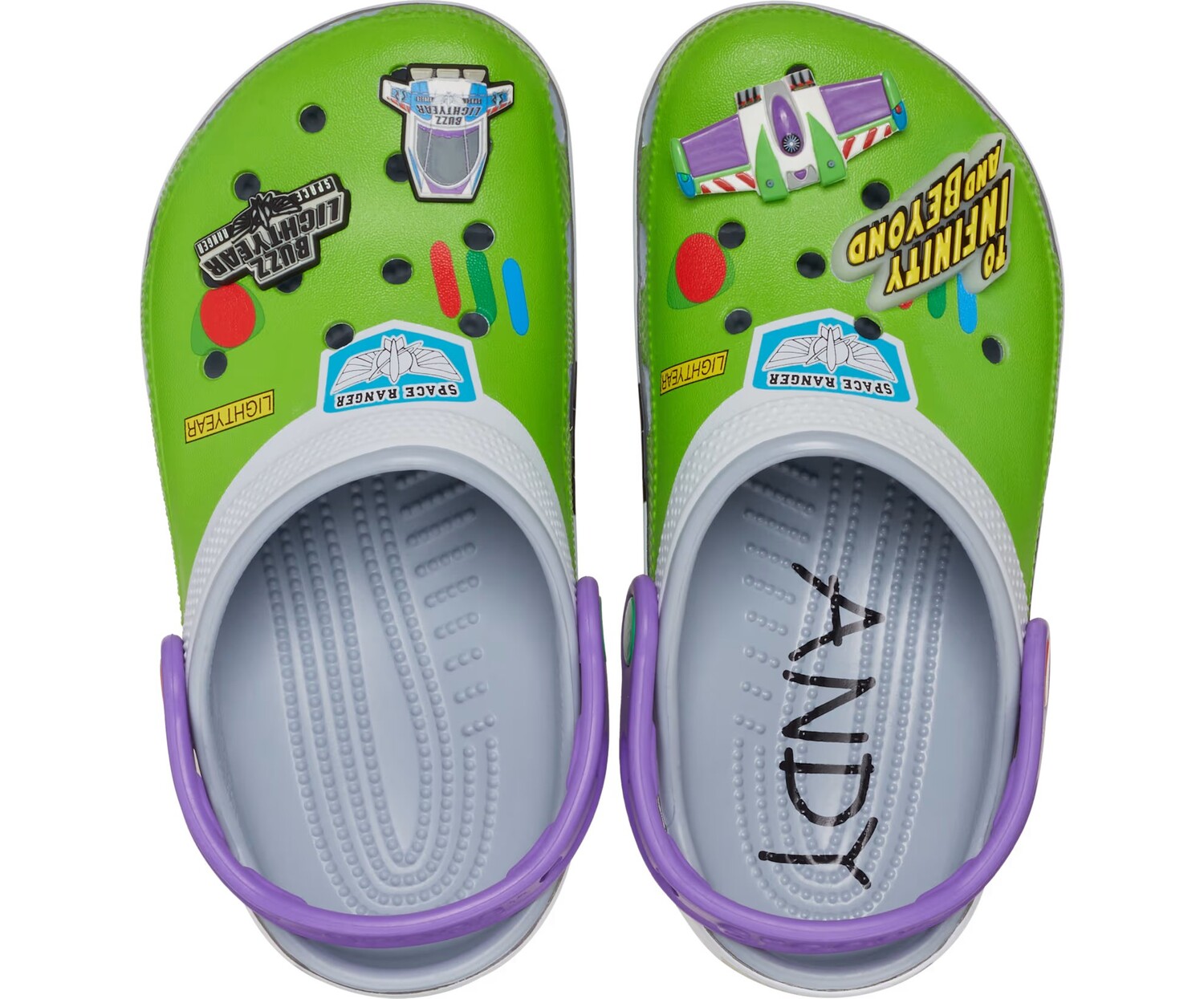 

Сабо детские Crocs Classic x Toy Story 'Buzz Lightyear', зеленый/серый