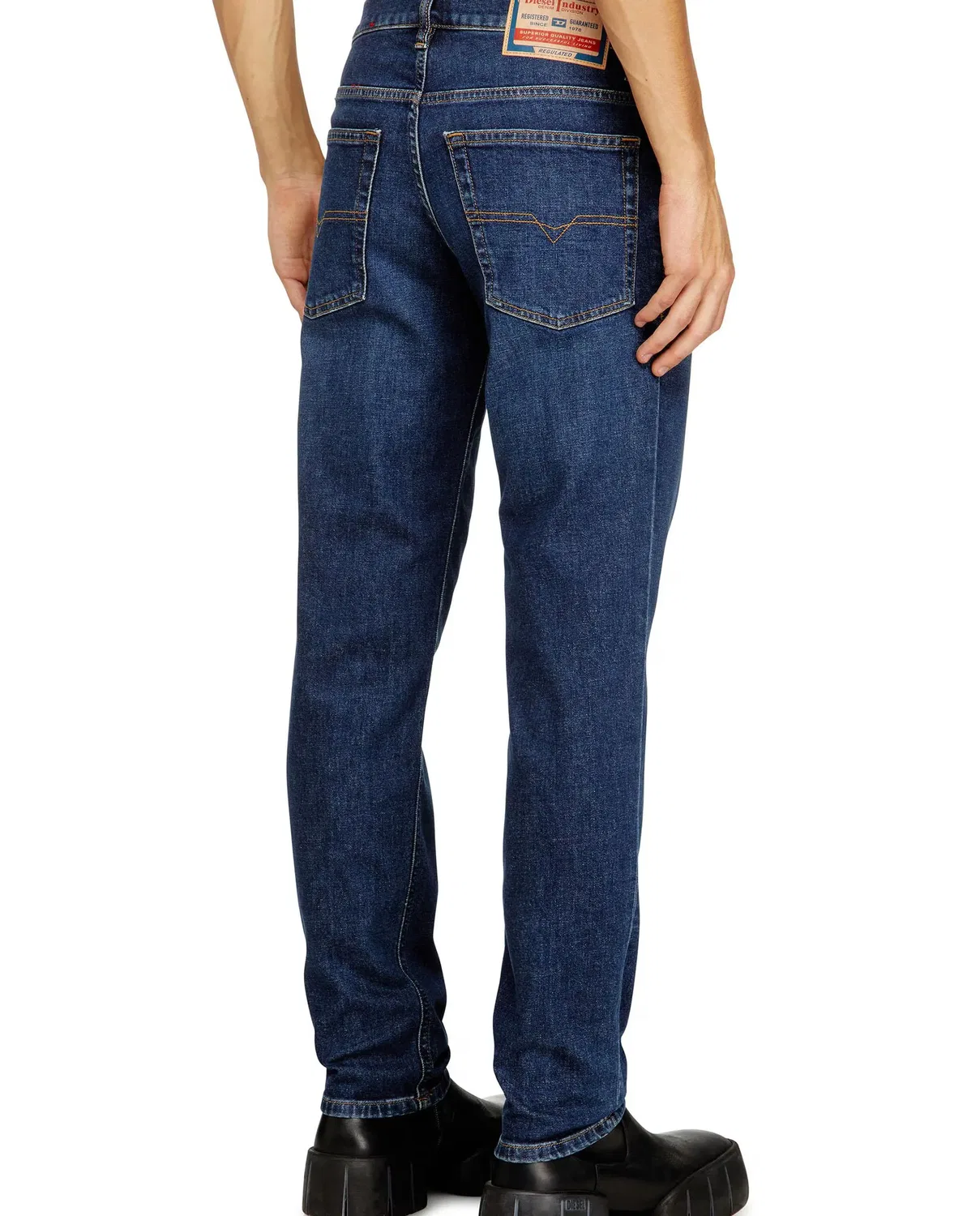 Мужские джинсы regular из хлопка Diesel, Navy Blue — фото 2
