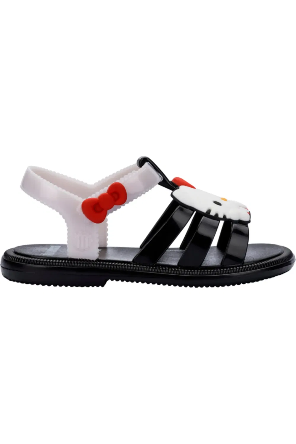 Сандалии детские с аппликацией Hello Kitty Hip Sandal Mini Melissa, черно-белый — фото 2