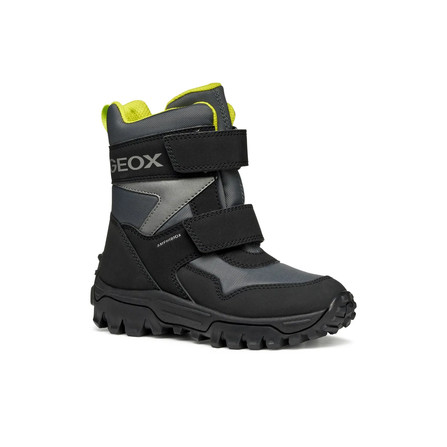 Детские зимние ботинки снегозащитные Geox J HIMALAYA BOY B ABX, Grey-Lime