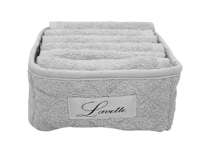 Набор мочалок Terry Cloth Wash Cloths CA' D'ORO, 6 шт., 30x30 см, Pearl Grey