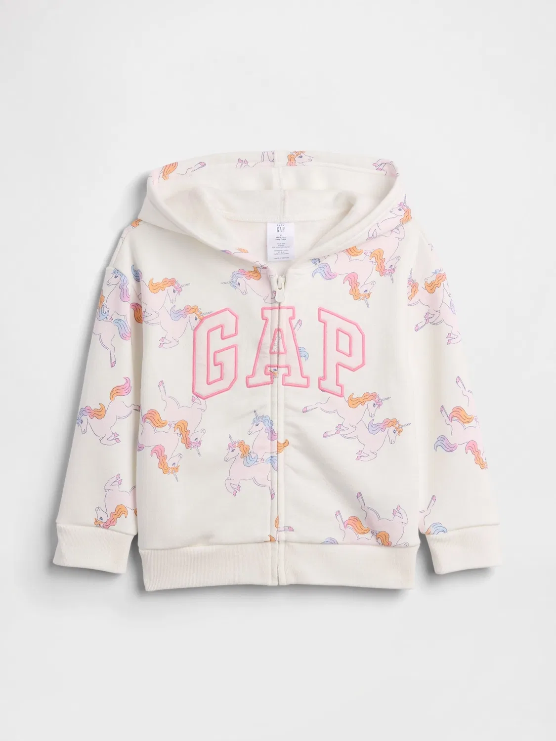 Худи на молнии Gap White
