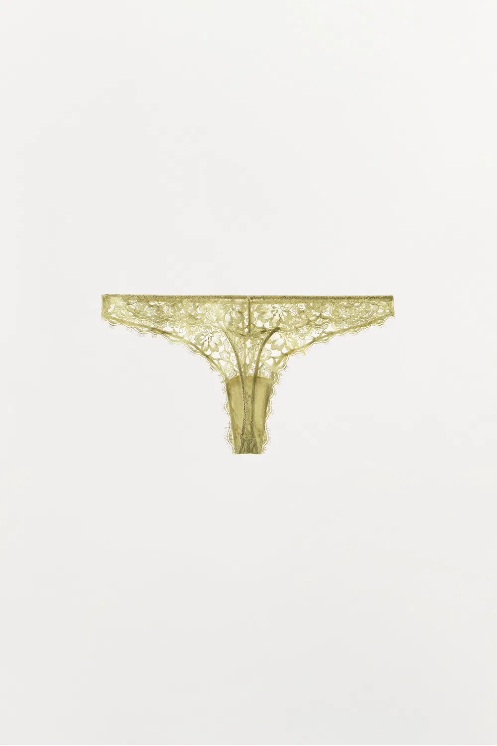 Кружевные стринги ZARA, Yellow — фото 3