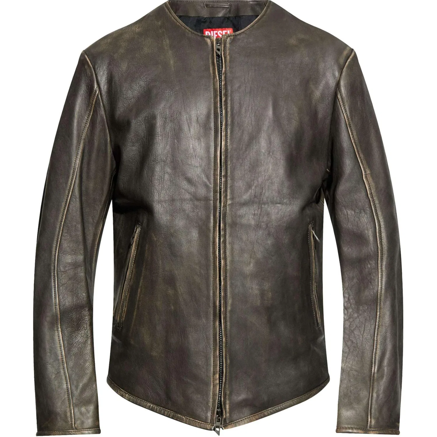 Кожаная куртка L Emma, DIESEL, Brown