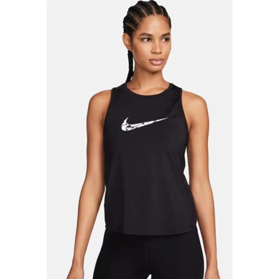 Спортивный топ без рукавов Dri-FIT One Swoosh Hbr Nike, Черный