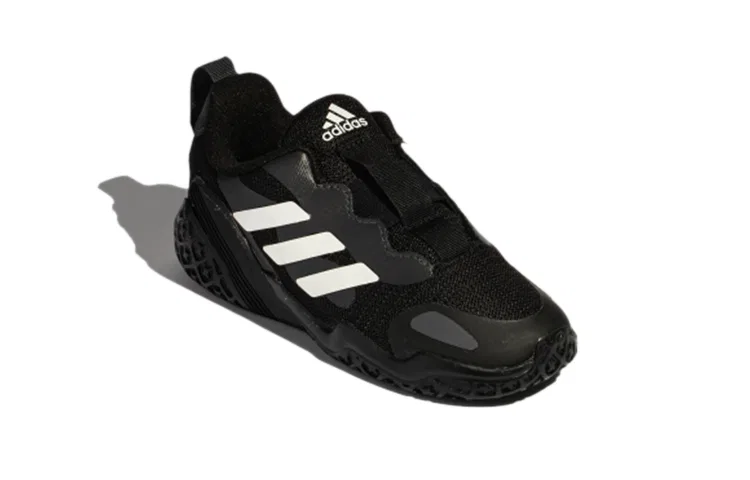 Детские кроссовки для малышей с дышащим верхом 4Uture Breathable Low top Toddler Shoes Adidas, Black — фото 4