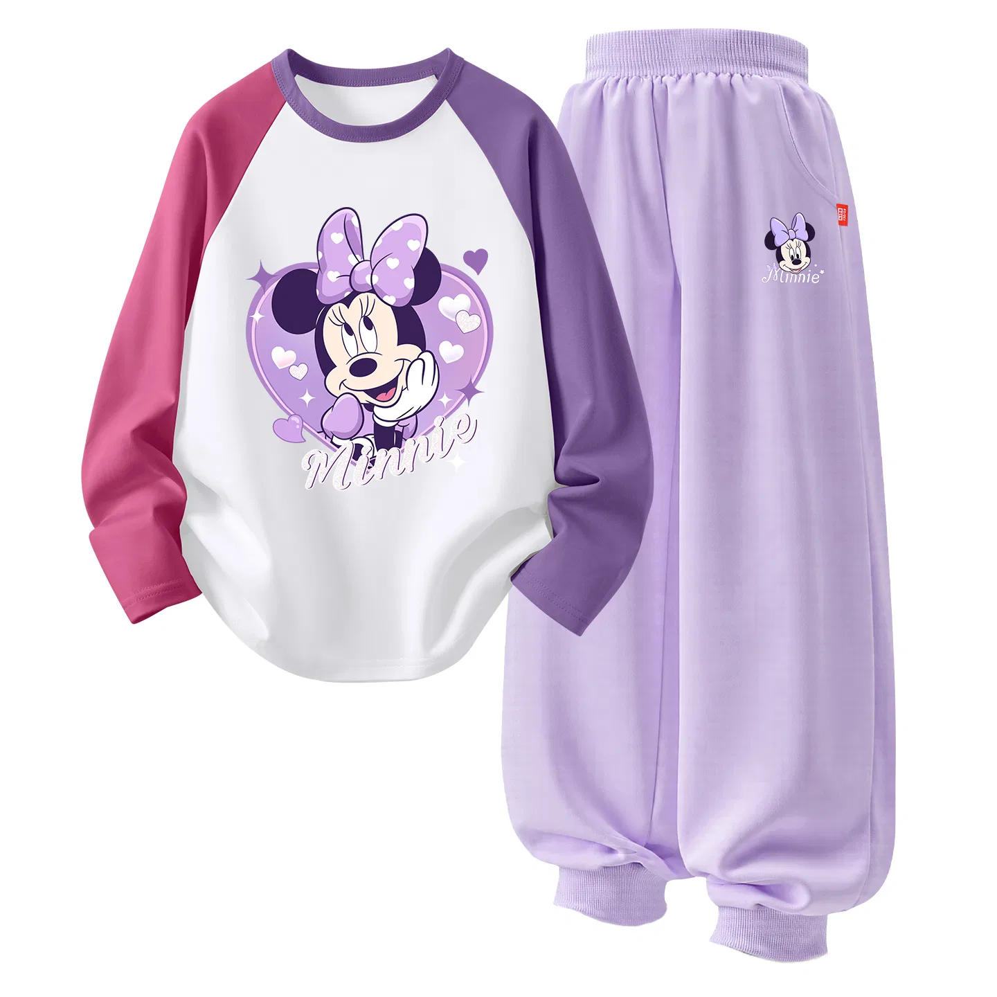 Детский комплект спортивной одежды с принтом, тонкий, тянущийся, дышащий, Disney, Diya Wave Green Blue+Di Happy Chi K Navy Blue — фото 3